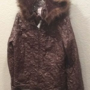 💕 new Romeo & Juliet faux leather jacket w/ fur